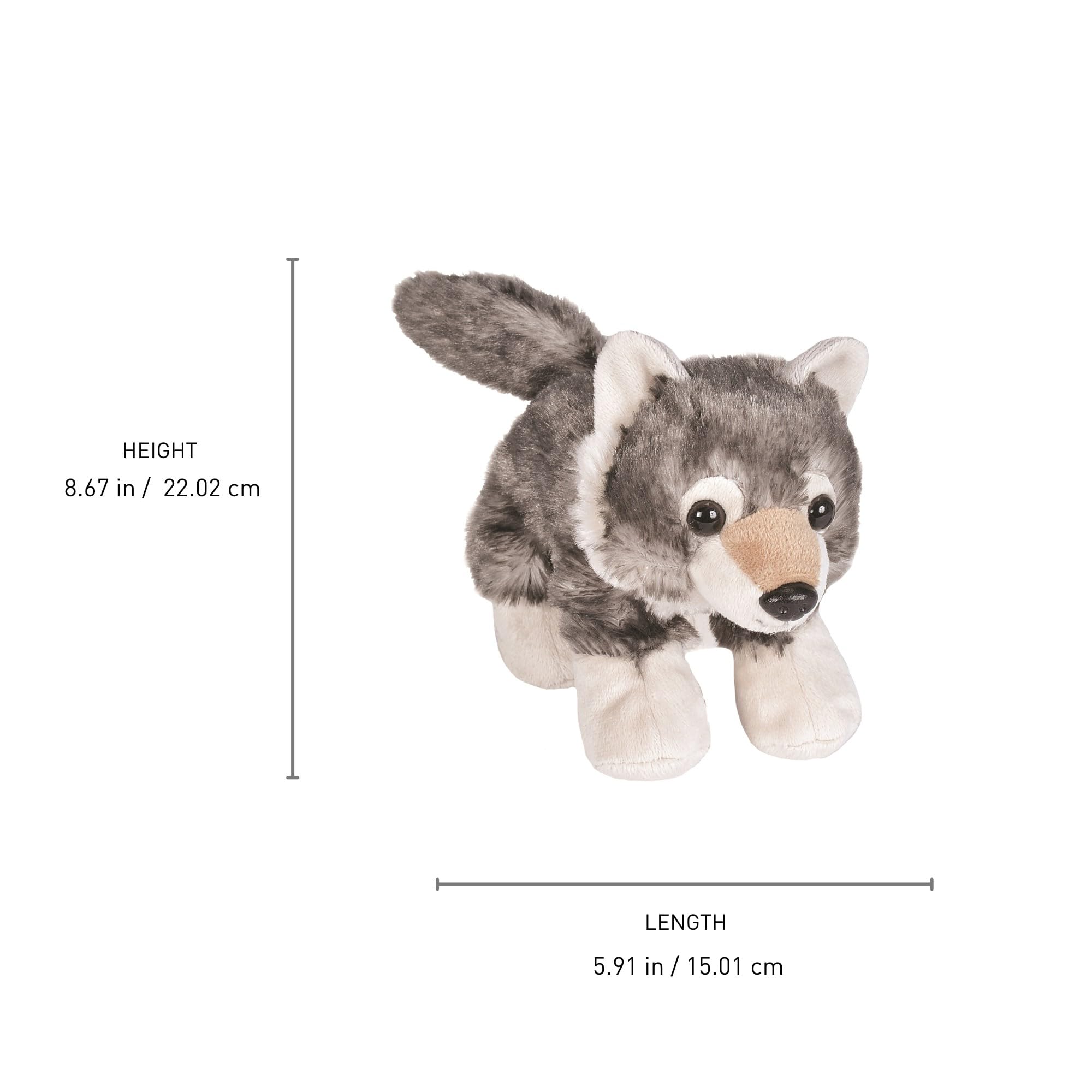 Amicot ☆Le Monde sauvage クッション おまけ付き Amazon.com: Wild Republic Hug'ems Mini Wolf Stuffed Animal - 7