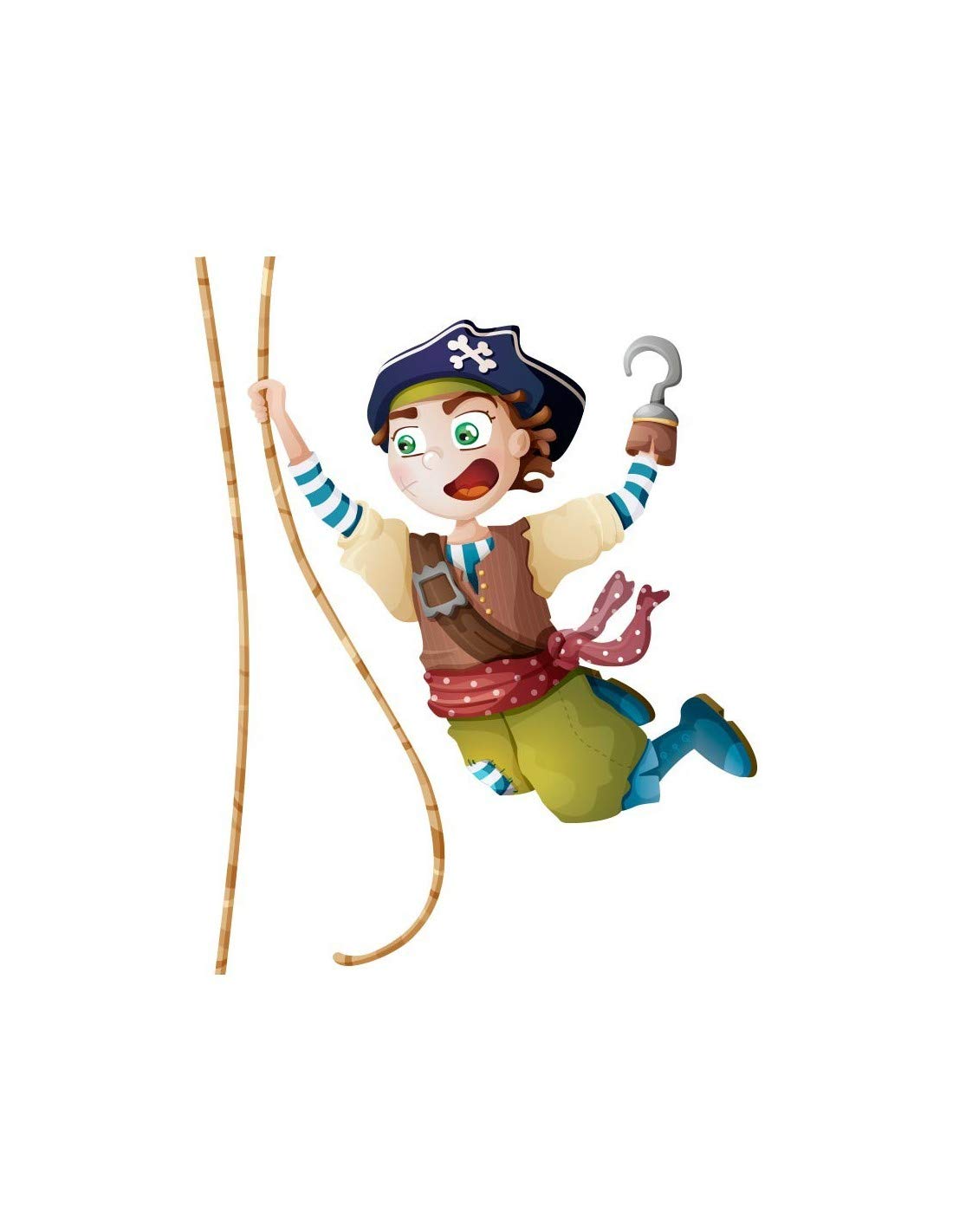 Sticker Pirate Capitaine Sam pour relooker un mur sans peinture