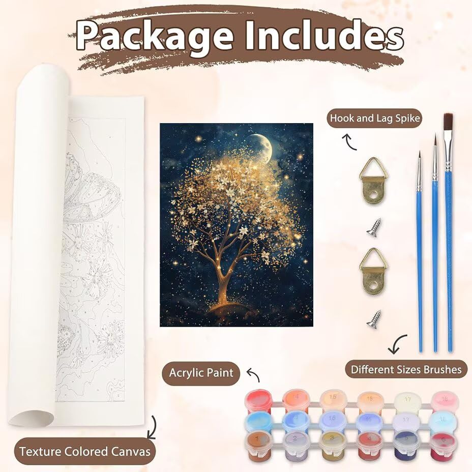 Pintura por números kit manualidades adultos para decorar el salón con lienzos grandes W0-876 3