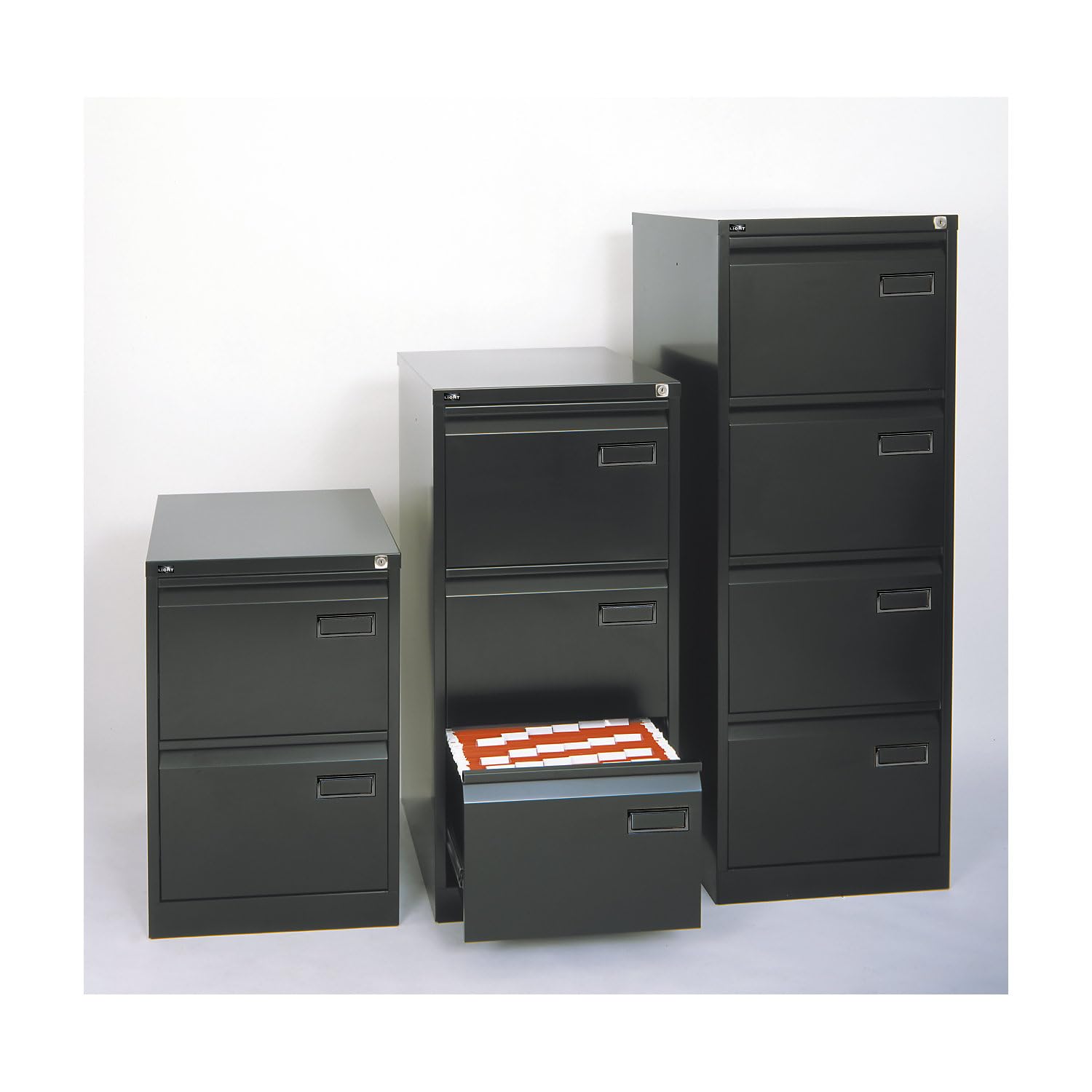 BISLEY | Hängeregistraturschrank Light | 1-bahnig | 4 Schübe | DIN A4 | lichtGrau