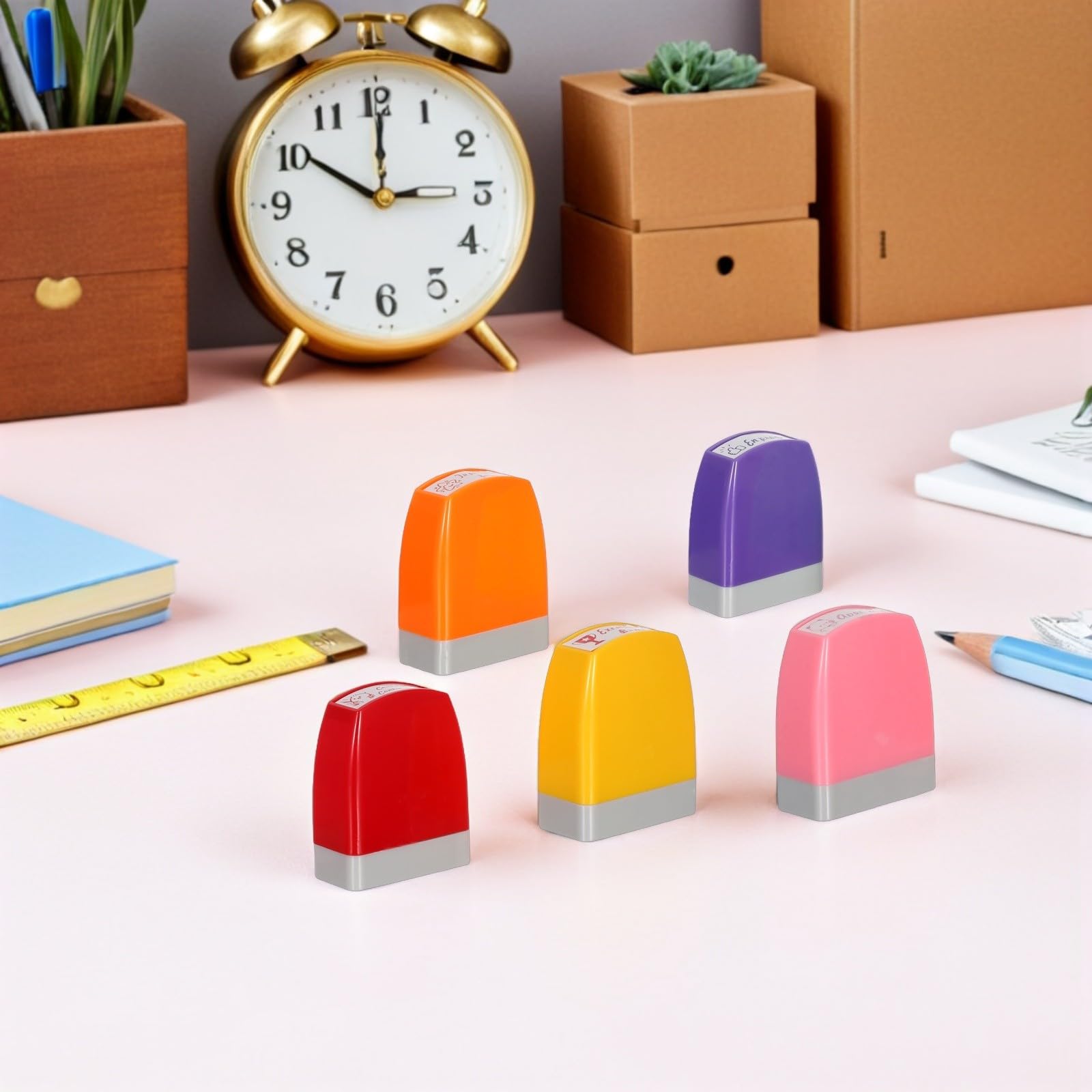 2 set di timbri per insegnanti, autoinchiostranti, motivazionali, incoraggianti, per insegnanti, apprezzamento, regalo, compiti in classe, test, comportamento degli studenti, ricompensa,