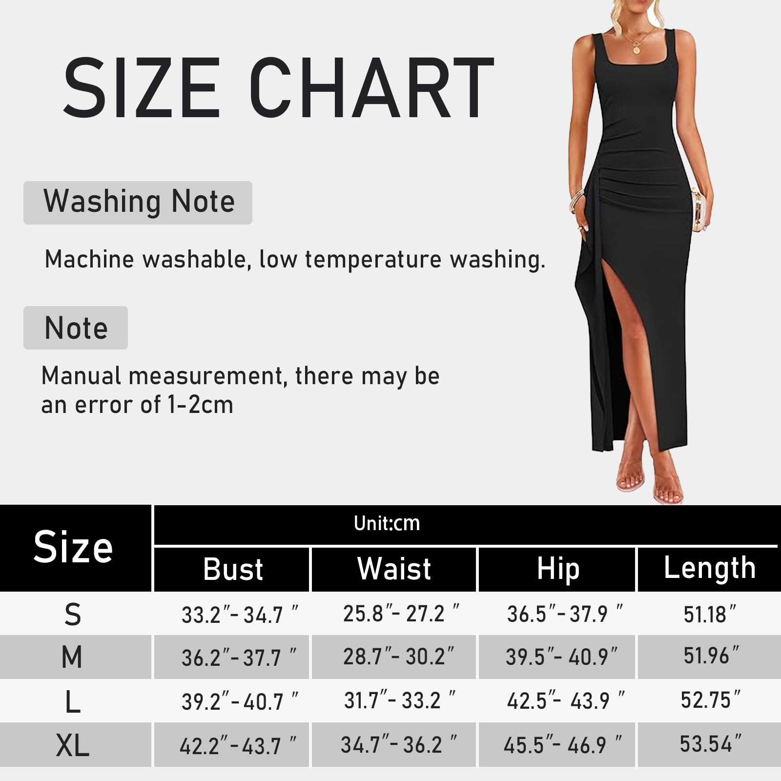 Robe Longue Femme Maxi Robe sans Manches Moulante Sexy Robes à Bretelles Fendue Robes de Soirée à Col Carré Elégant Couleur Unie Bodycon Slim Fit pour Cocktail Party Clubbing Nuit
