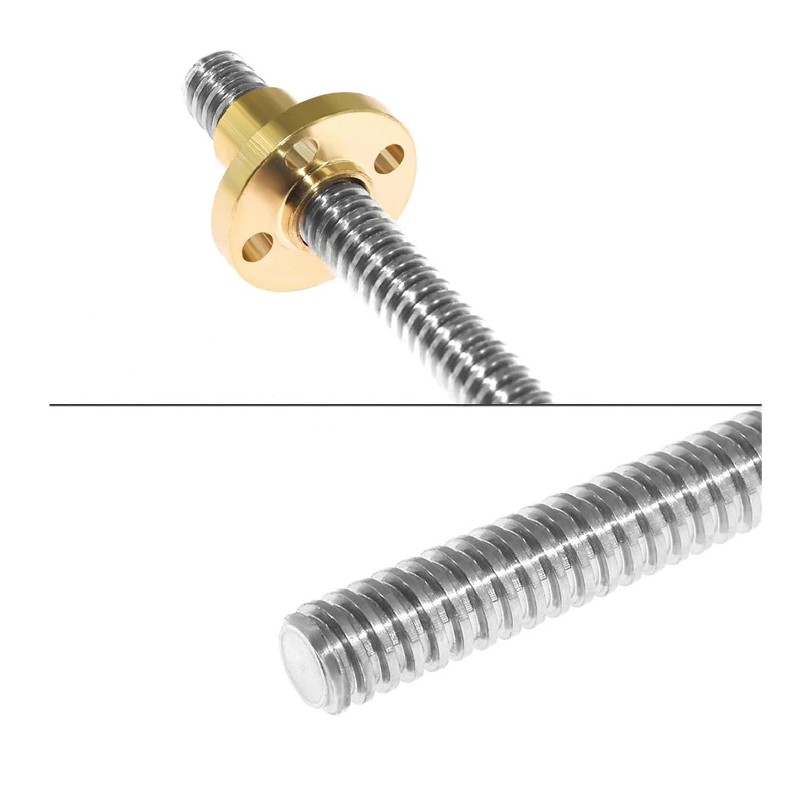 Metal Ball Screw nut 1pc Ball Screw SFU1605 250mm+1pc SFU1605 Ball Nut CNC Part BK/BF12 End Machined