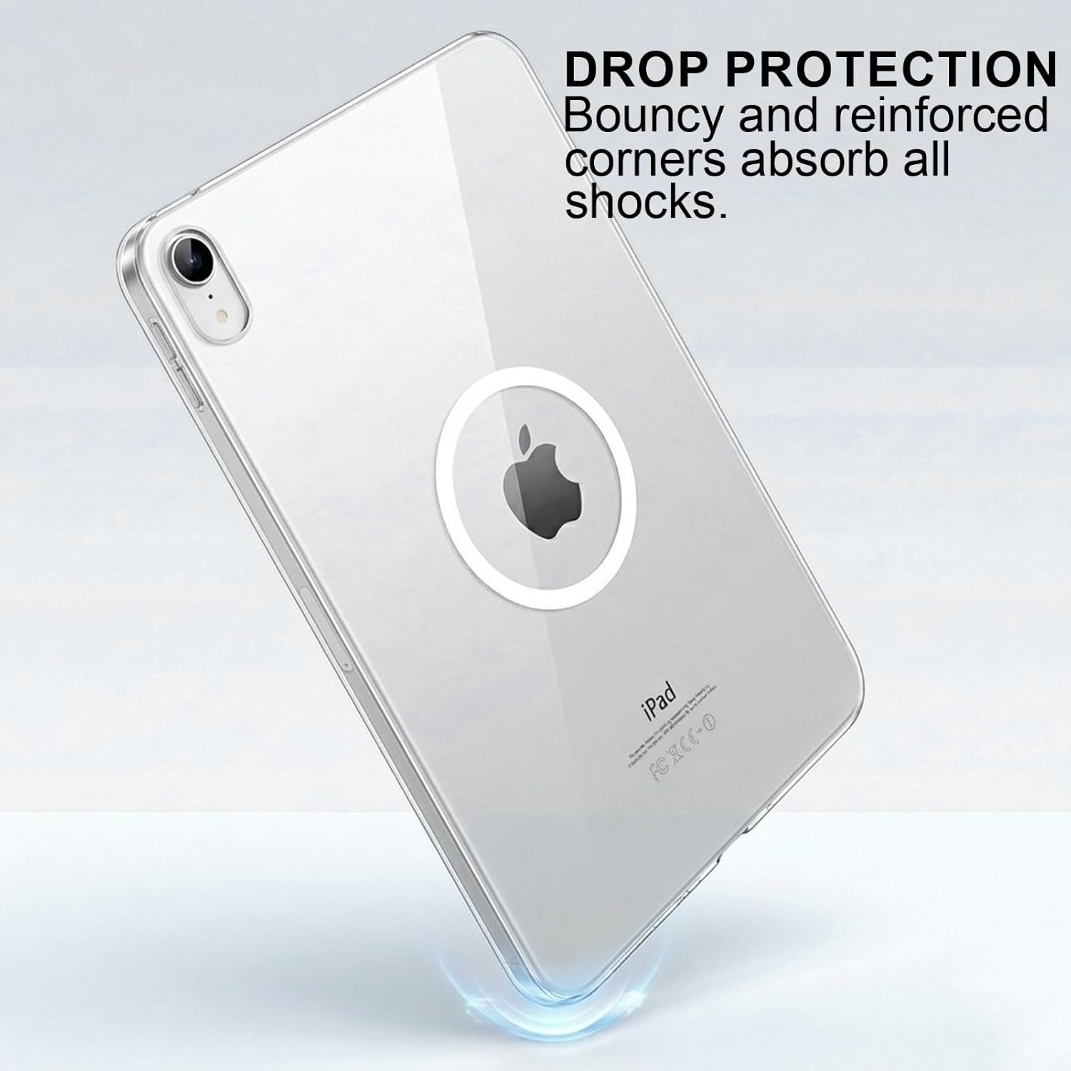 Clear Case with Magnetic Ring for iPad (A16) 11th Generation 11 Inch 2025/ 10th Generation 10.9 Inch 2022, Slim Lightweight Shockproof TPU Protective Skin Cover, Transparent Back Bumper image 5