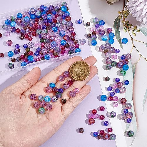 arricraft 240 Pcs 8 Styles Baking Painted Glass Beads - Image 3