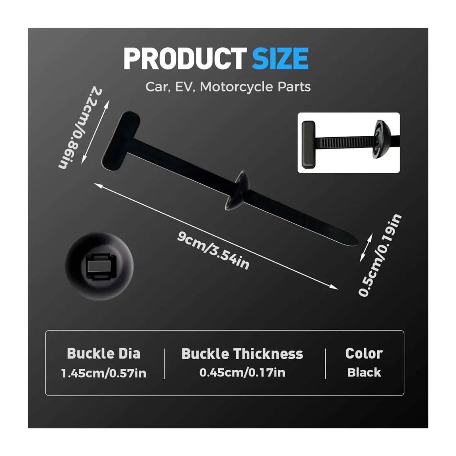 Fascette Plastica 10-1500 pezzi di fascette fermacavi universali in nylon resistente, autobloccanti, con fermagli a perno, resistenti ai raggi UV for auto(200PCS)