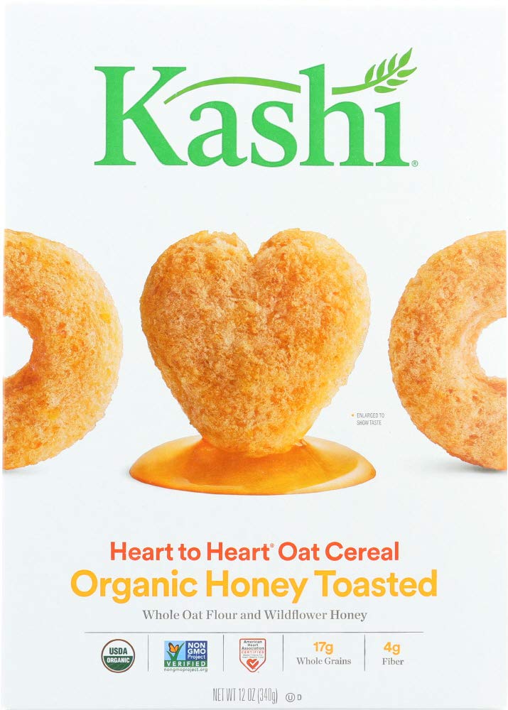 Kashi Heart to Heart Honey Toasted Oat Cereal, 12 Oz. (Pack of 3)