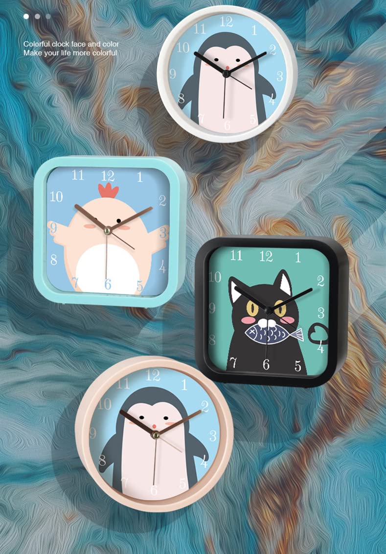 Süßer Pinguin Wecker Mit Nachtlicht - Leise Tickend Für Kinderzimmer