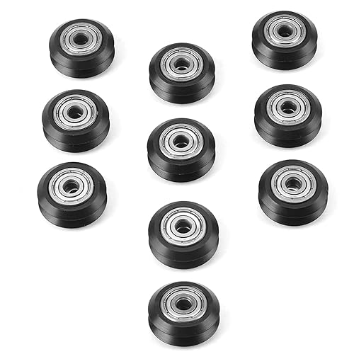 Miniatura 3 de 3D Printers,Industry 3D Printer Parts 10Pcs 3D Printer Pom Plastic Pulley Passive Round Wheel with Bearing Pulley 3D Printer Accessories