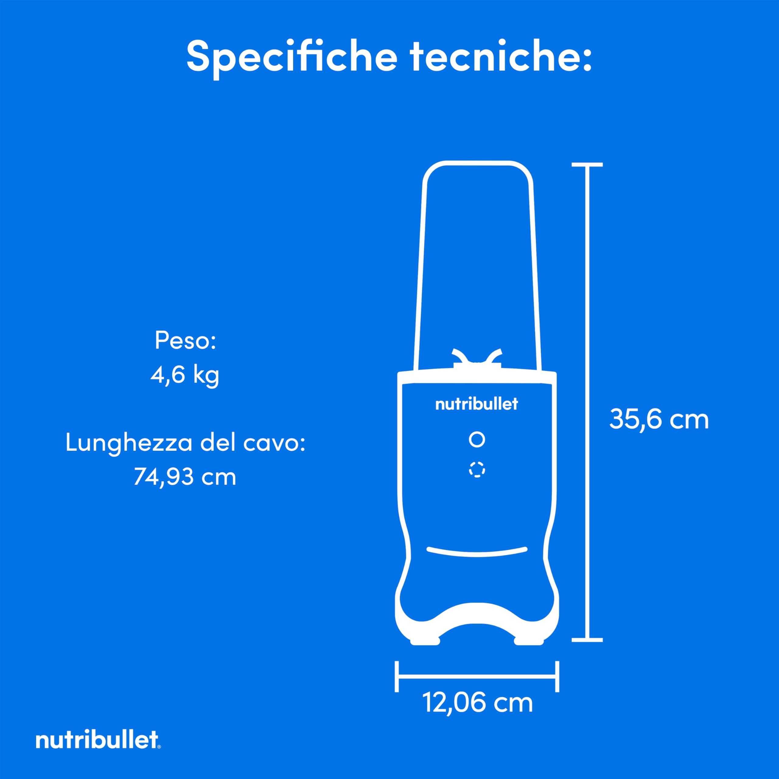 nutribullet Ultra NB1206MB, Frullatore con Contenitore in Tritan, Lame in Acciaio Inossidabile, Frullatore Elettrico per Smoothie, Bicchieri da 900ml e 700ml, 2 Coperchi To-Go, 1200W, Grigio