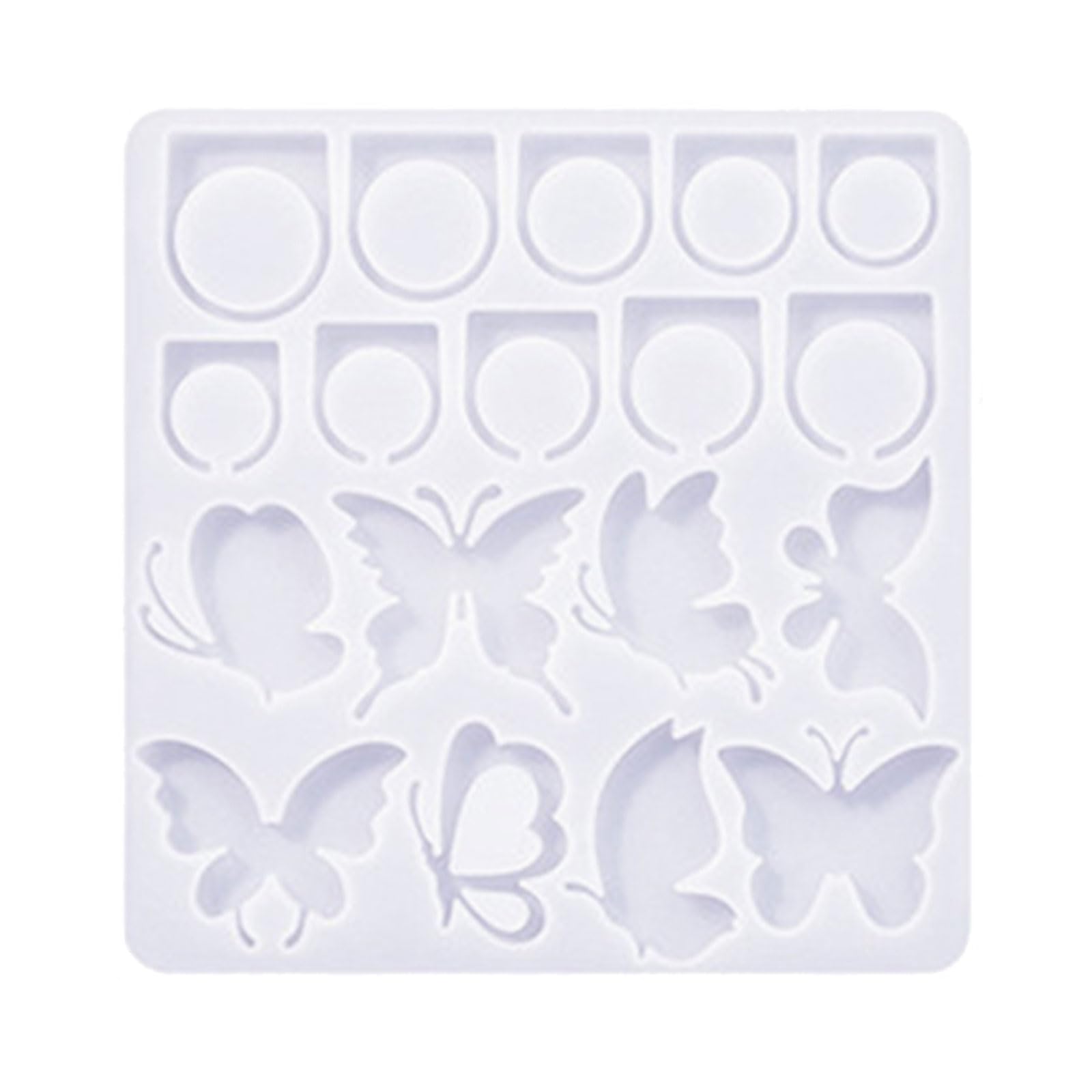 NEWFT Creative Silicone Rings Stylish Silicone Rings with Charistmas Patterns for Resin Jewelry Making