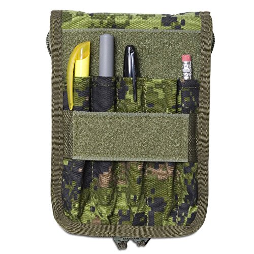 Tactical Notebook Covers.com Canadian Field Message Pad Cover System (In Green Camo) | With Utility Strap On Front | For The Canadian Forces Fmp, Will Fit Fit Any 6.75” X 4.5” Notepad #TOP15