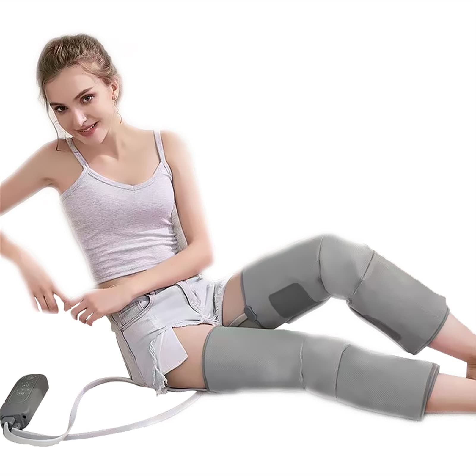 Store Massaggiatore d'aria per compressione delle gambe Massaggiatore per piedi e polpacci con calore opzionale 3 modalità 3 intensità, per il rilassamento muscolare delle gambe dei piedi, uso a ca