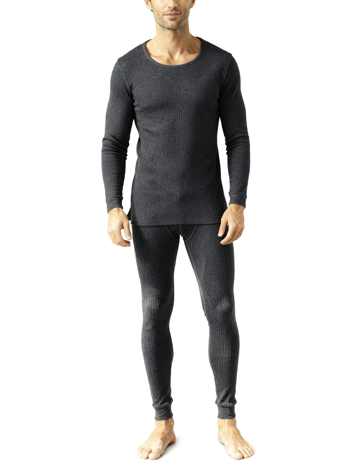 DAMENSCH HeatCode Thermal Wear for Men, Fleece Lined Ribbed Full Sleeves Thermals Set, Super Soft Body Warmer Set for Man, Cotton Blend Warm Winter Inner-picture-29