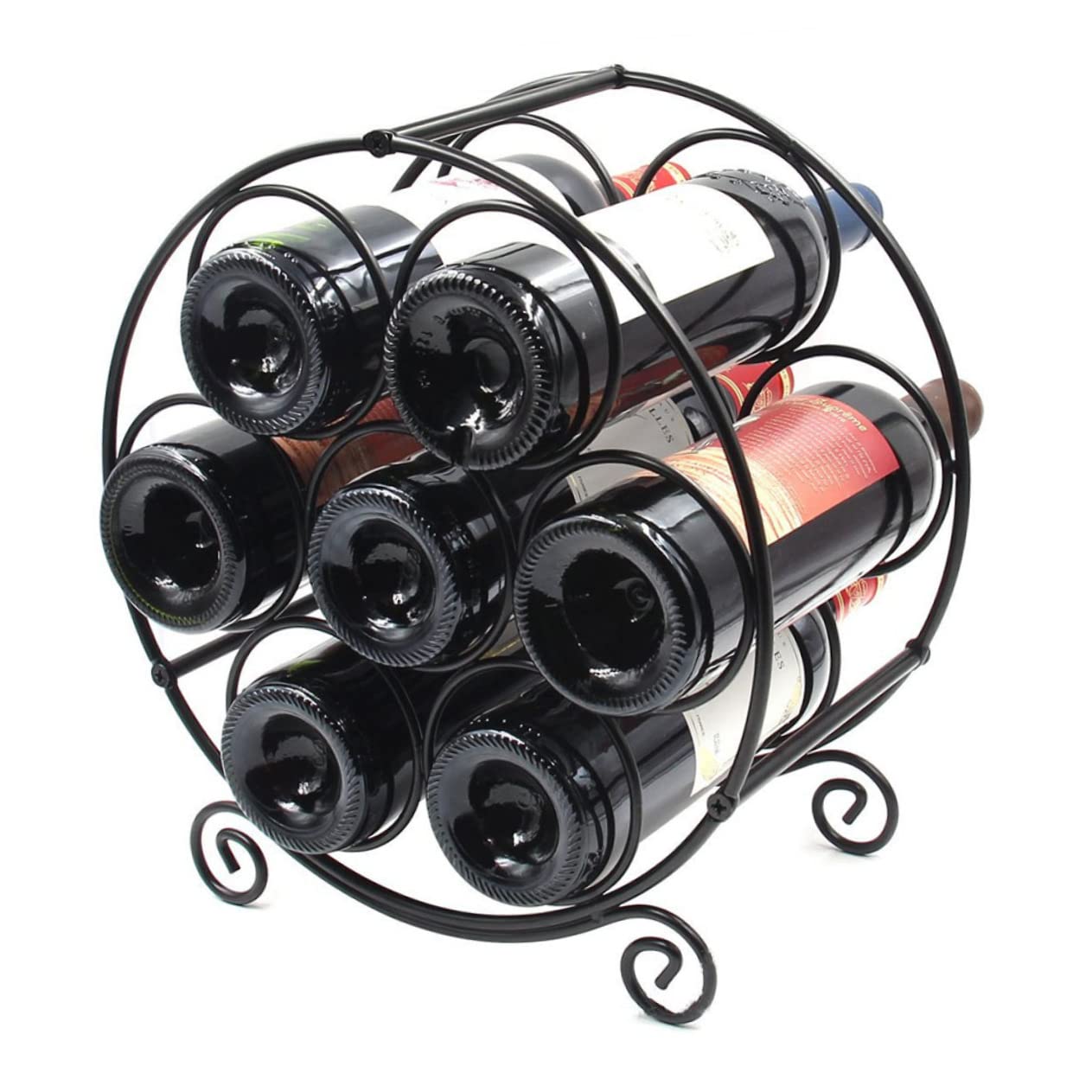 Cabilock Botellero de Hierro Negro Desmontable para Vino, Expositor | Organiza y Sostiene Botellas, Uso en Restaurante y Hogar, Obsequio Creativo para Esposo o Amigo