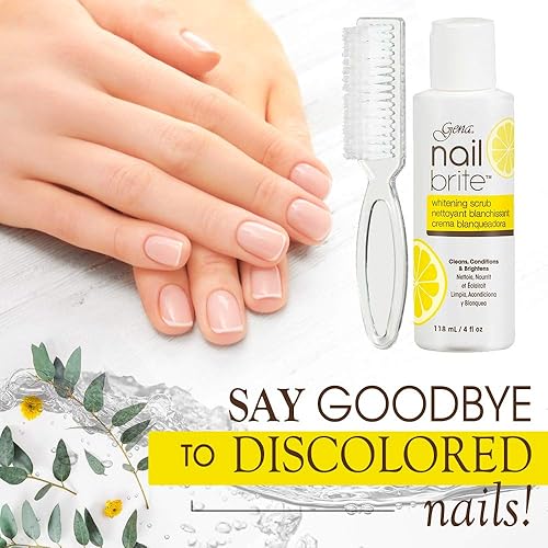 Miniatura 6 de Gena Nail Brite - Exfoliante blanqueador con cepillo limpia las condiciones e ilumina las uñas 4 onzas