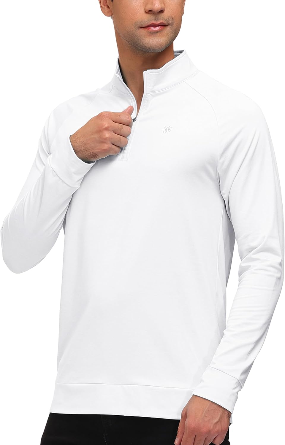 MoFiz Men's Long Sleeve Shirts Quarter Zip Pullover Men's Polo Shirts Quick Dry - Image 4