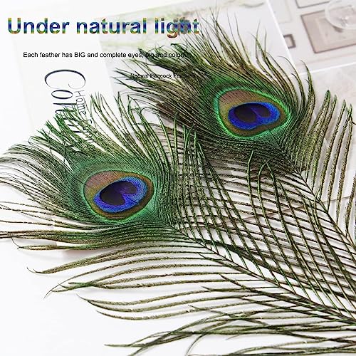 30Pcs 30-35Inch Peacock Feathers Decoration Crafts Bulk Multicolored Natural Peacock Feathers For Diy Craft, Easter Decoration Flower Arrangement And Home Decoration #TOP2