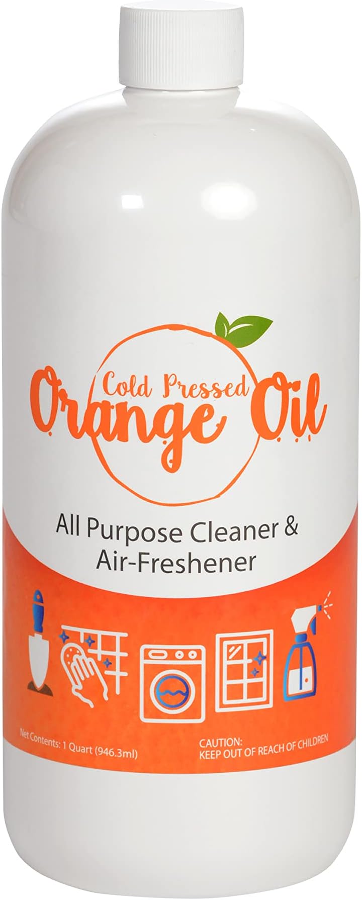 Premium Cold Pressed Orange Oil- 950ml (D-Limonene), All Natural 100% Cold Pressed Orange Oil