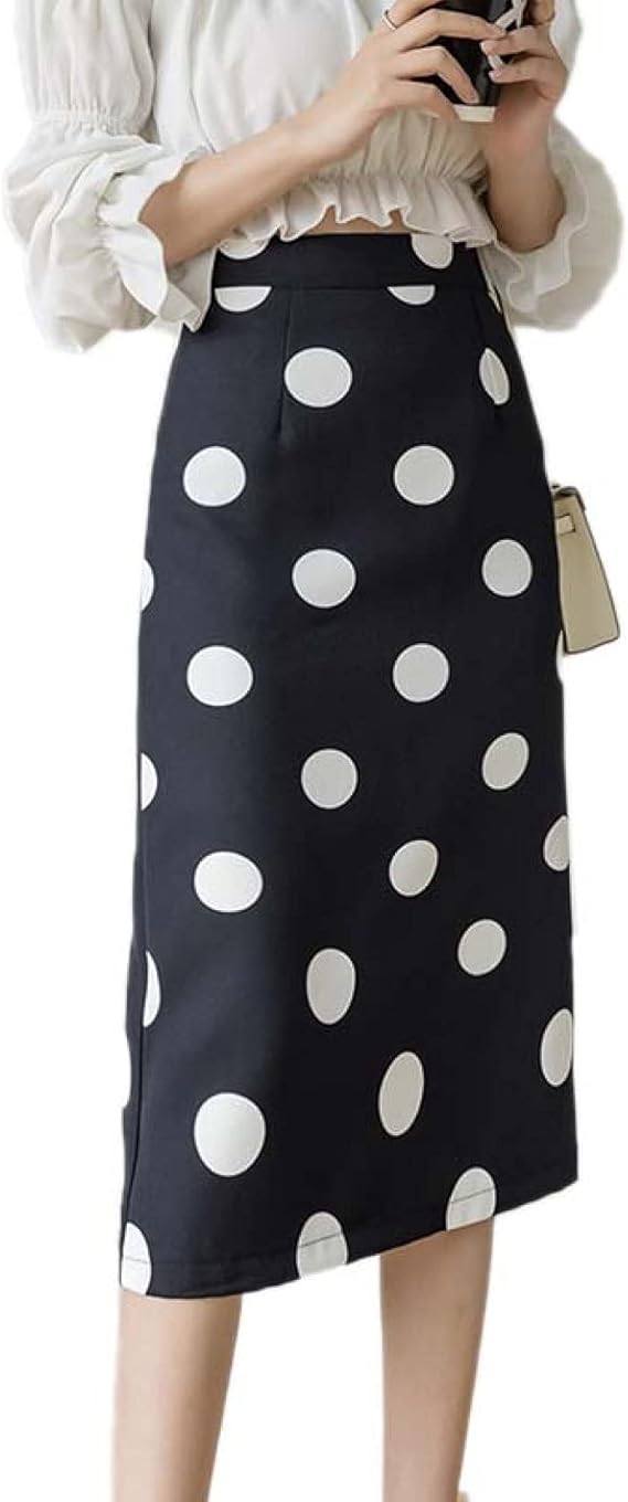 再販ご予約限定送料無料] 膝丈 スカート ドット柄 sushitai.com.mx