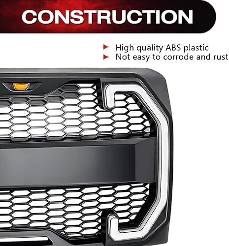 Miniatura 2 de EOMD Parrilla frontal compatible con F150 2009-2014 con luces DRL y direccionales color negro mate