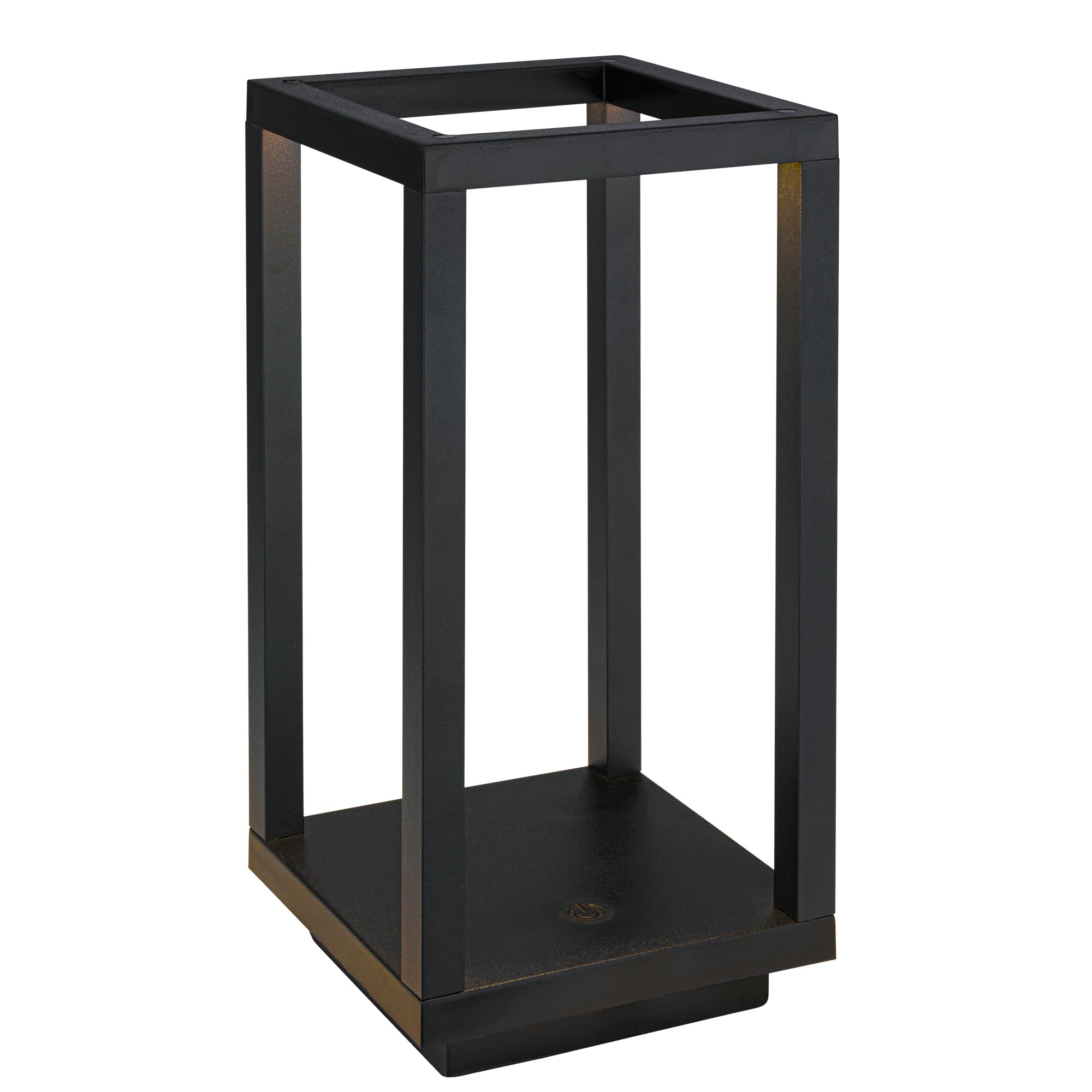 BRILONER - LED Tischlampe kabellos IP44 mit Touch, dimmbar, CCT, Akku & Lichtquelle tauschbar, LED Laterne, Tischleuchte, Akku Lampe, Terrasse, Outdoor Lampe, 10x10x22 cm, Schwarz