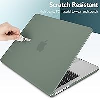 Vista 4 de TWOLSKOO Funda compatible con M4 MacBook Air de 15 pulgadas versión 2025-2023 M4 A3241 M3 A3114 M2 A2941, carcasa rígida de plástico, protector
