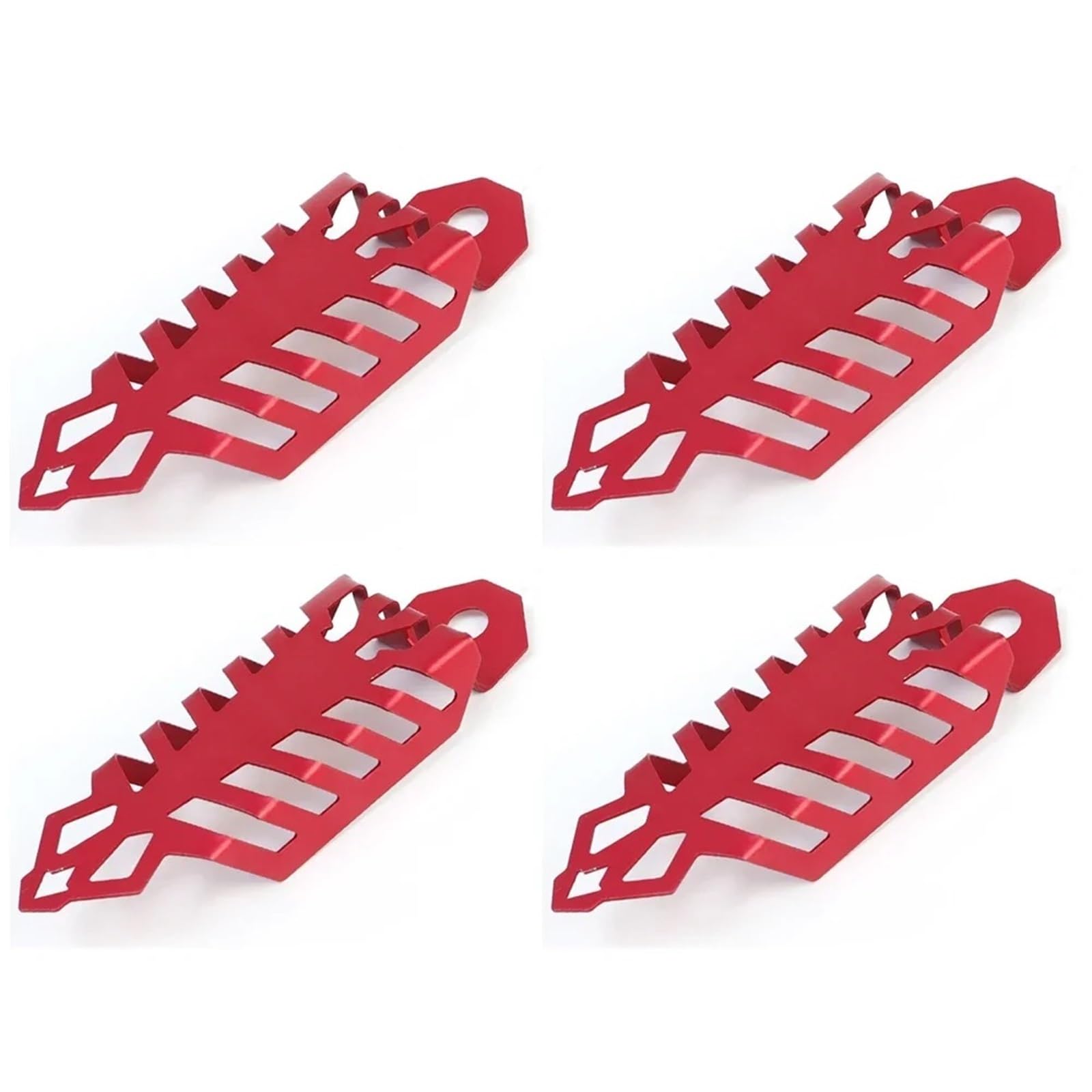 Copri Forcella Forcelle Moto Copertura protettiva per ammortizzatore per moto, forcella anteriore e posteriore, per scooter fuoristrada(4pcs Red)