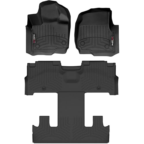 Weathertech Custom Fit FloorLiners for Ford Expedition Max - Full Set (441665-1-5), Black