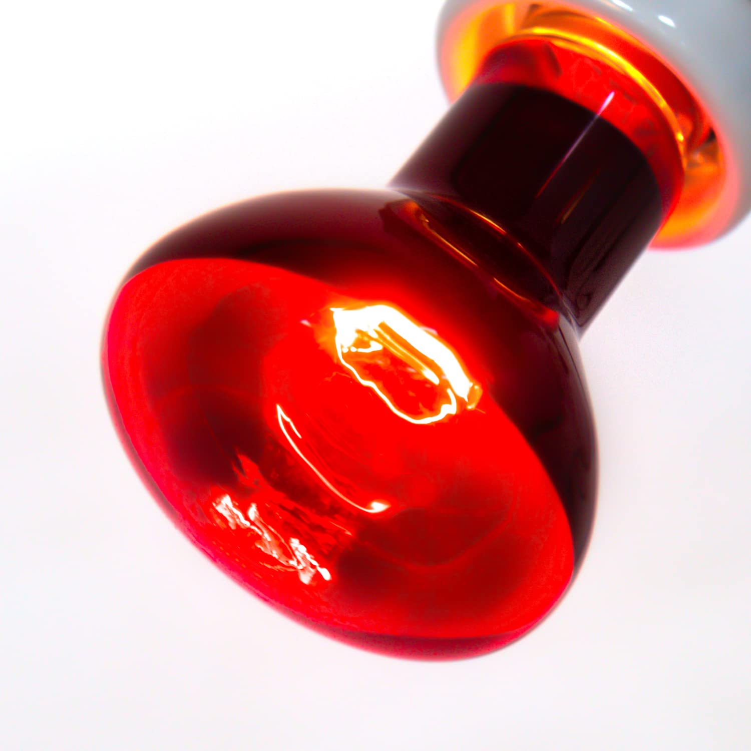 REPTI ZOO 75W Reptile Heat Lamp Bulb 2PCS Infrared Heat Emitter Red Heat Lamp for Reptile Amphibian, Infrared Basking Spot Light Bulb - image 7