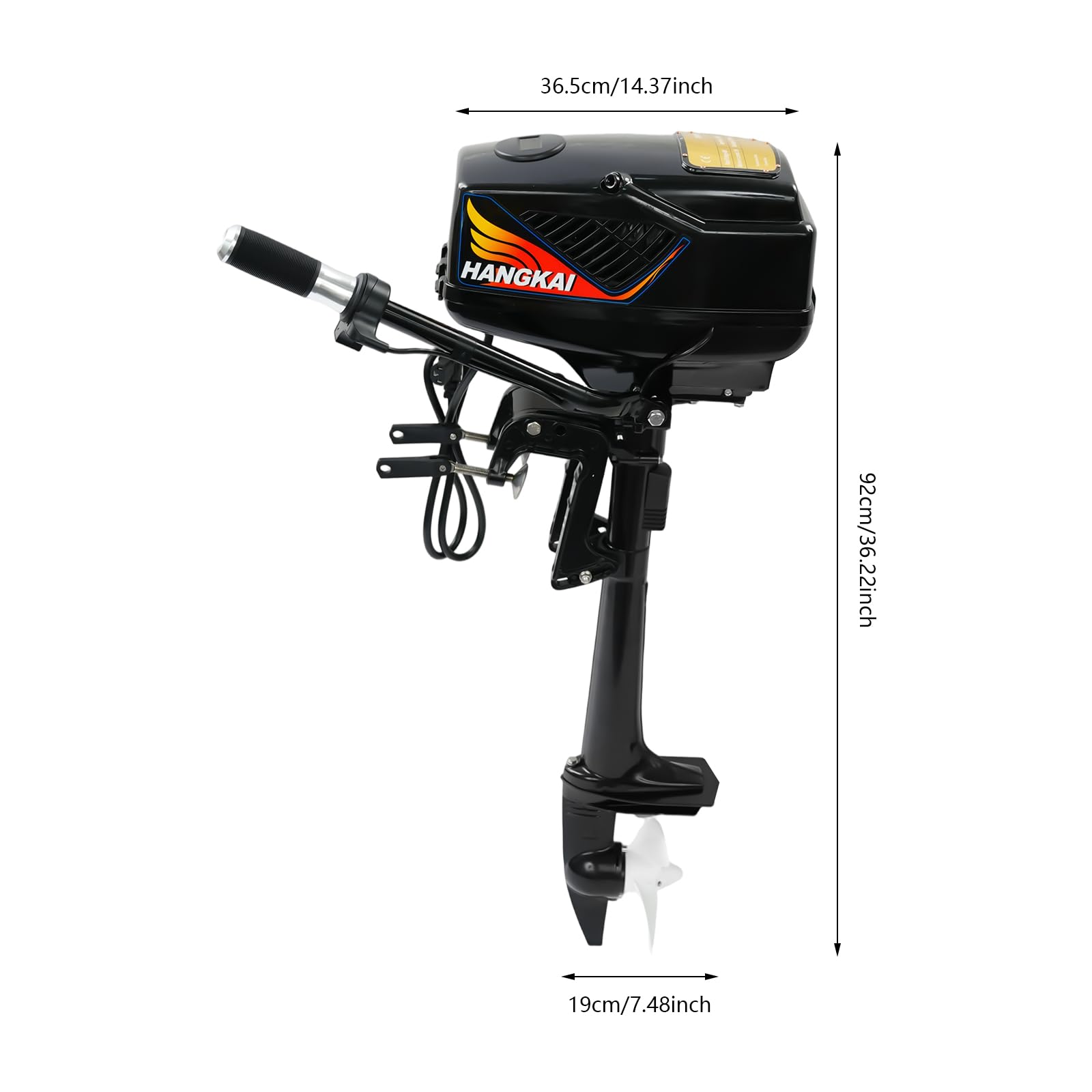 Elektro Außenborder 1000W bürstenlos 48V max. 1T, 3000 U/min, aus Aluminium