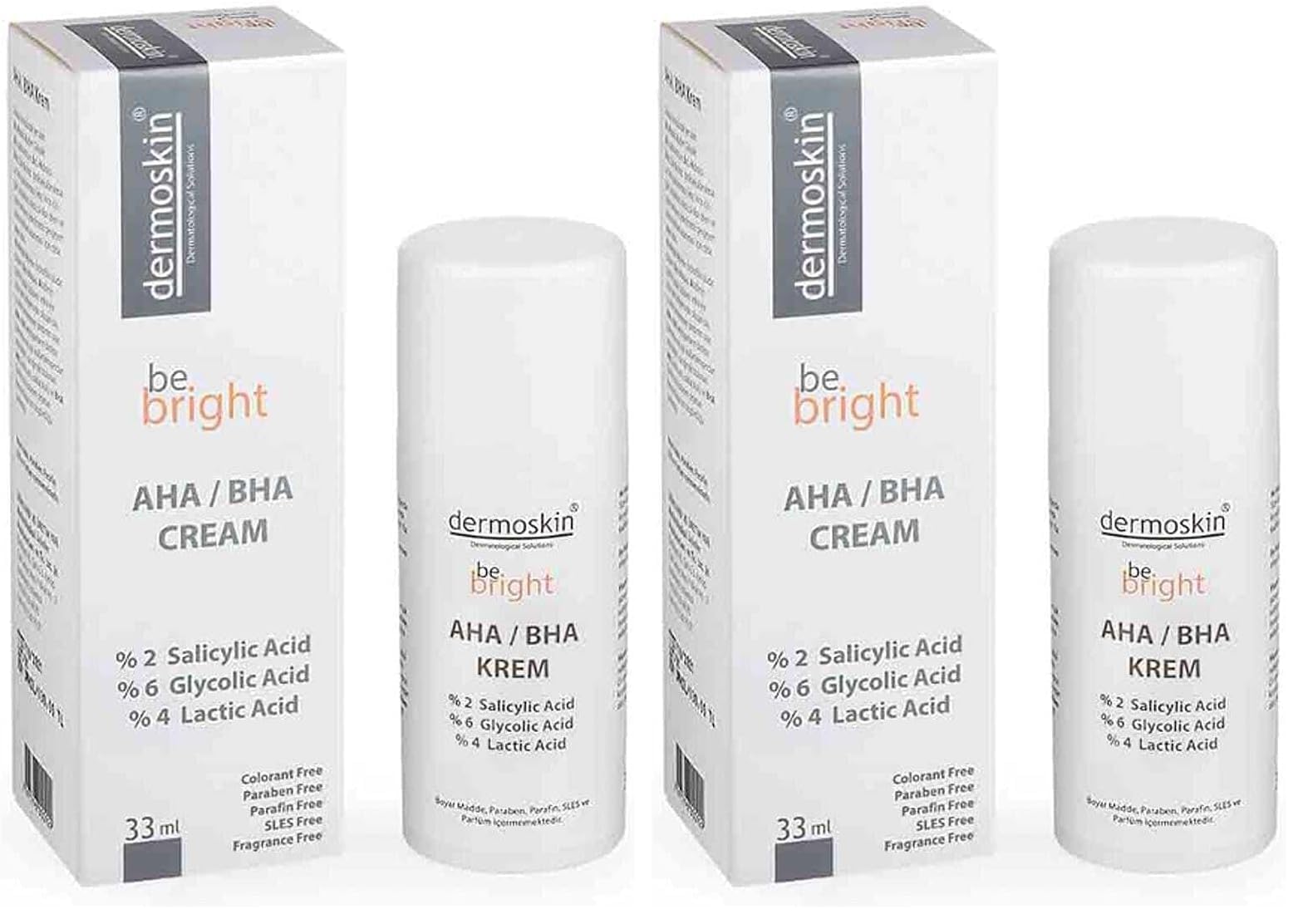 Dermoskin Be Bright AHA/BHA Krem 33ml (2 paketi)