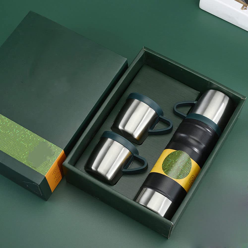 680ML Vacuum Thermos Coffee Tumbler Portable Travel Cup Stainless Steel Mug Trip Water Bottle Tea Infuser Bottle black