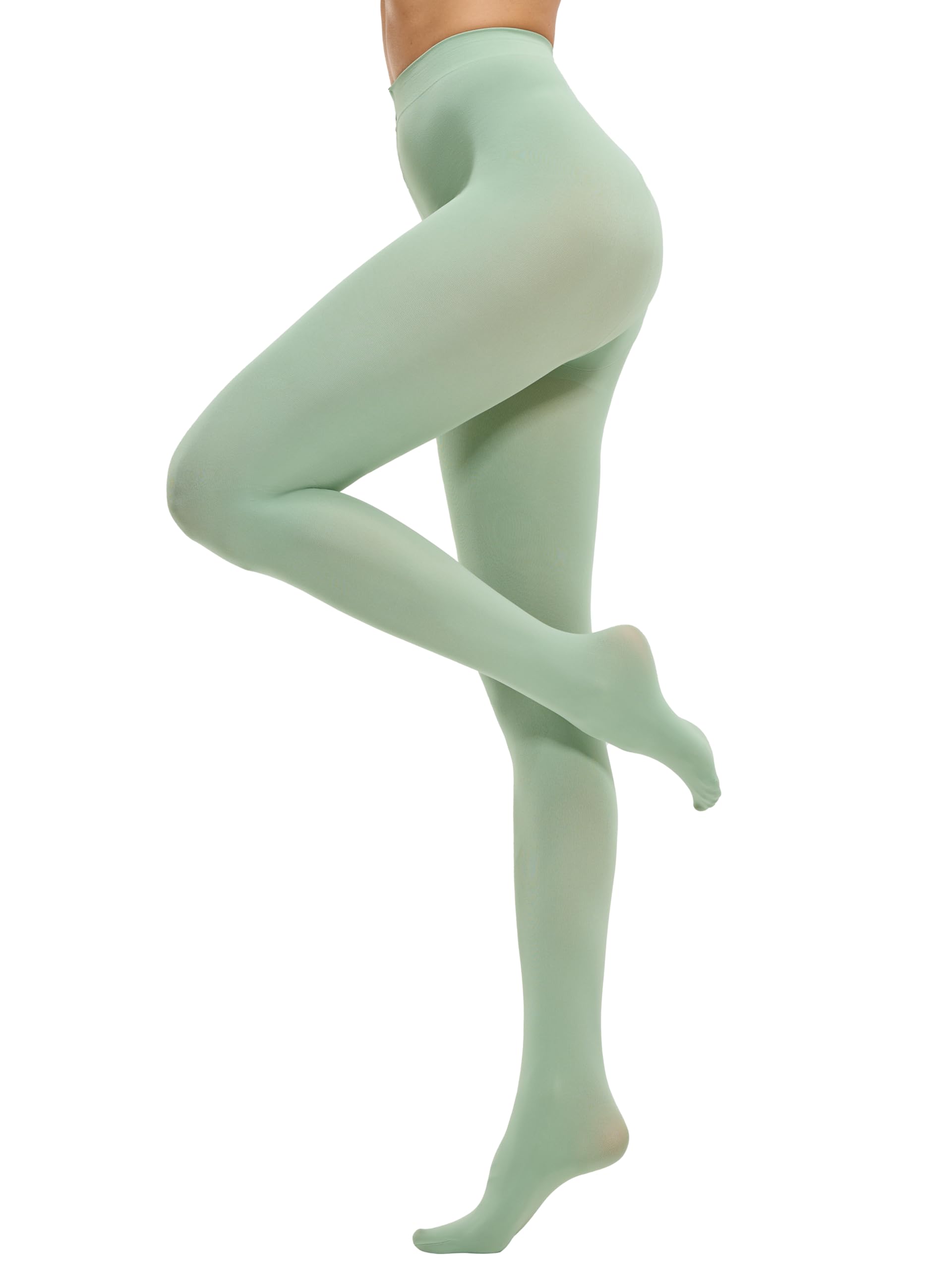 CozyWowWomen's 80D Soft Opaque Tights, High Waist Solid Color Womens Tights with 30+ Colors