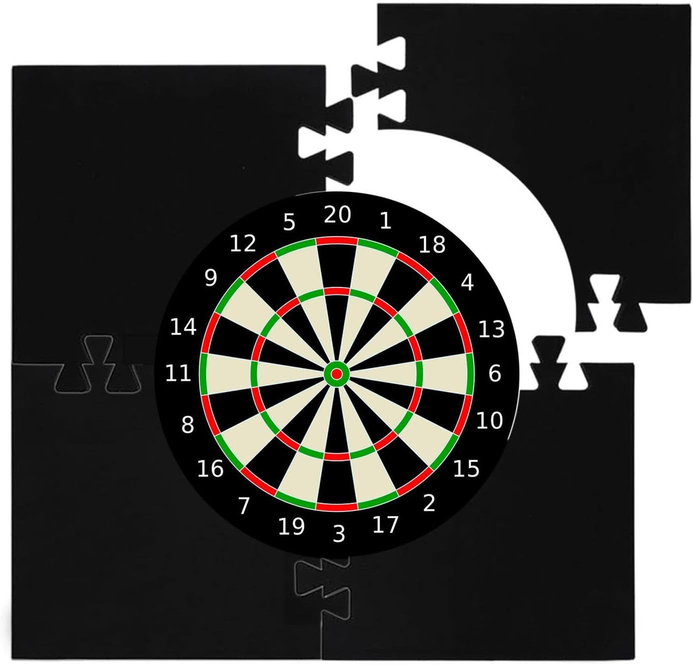 Dartboard Backboard Set - 4pcs Square Dartboard Surround, Wall Protector for Dart Boards | Durablee Backing Board, Stable Border, Wall Protection, Dart Surround for 18-Inch Dartboards