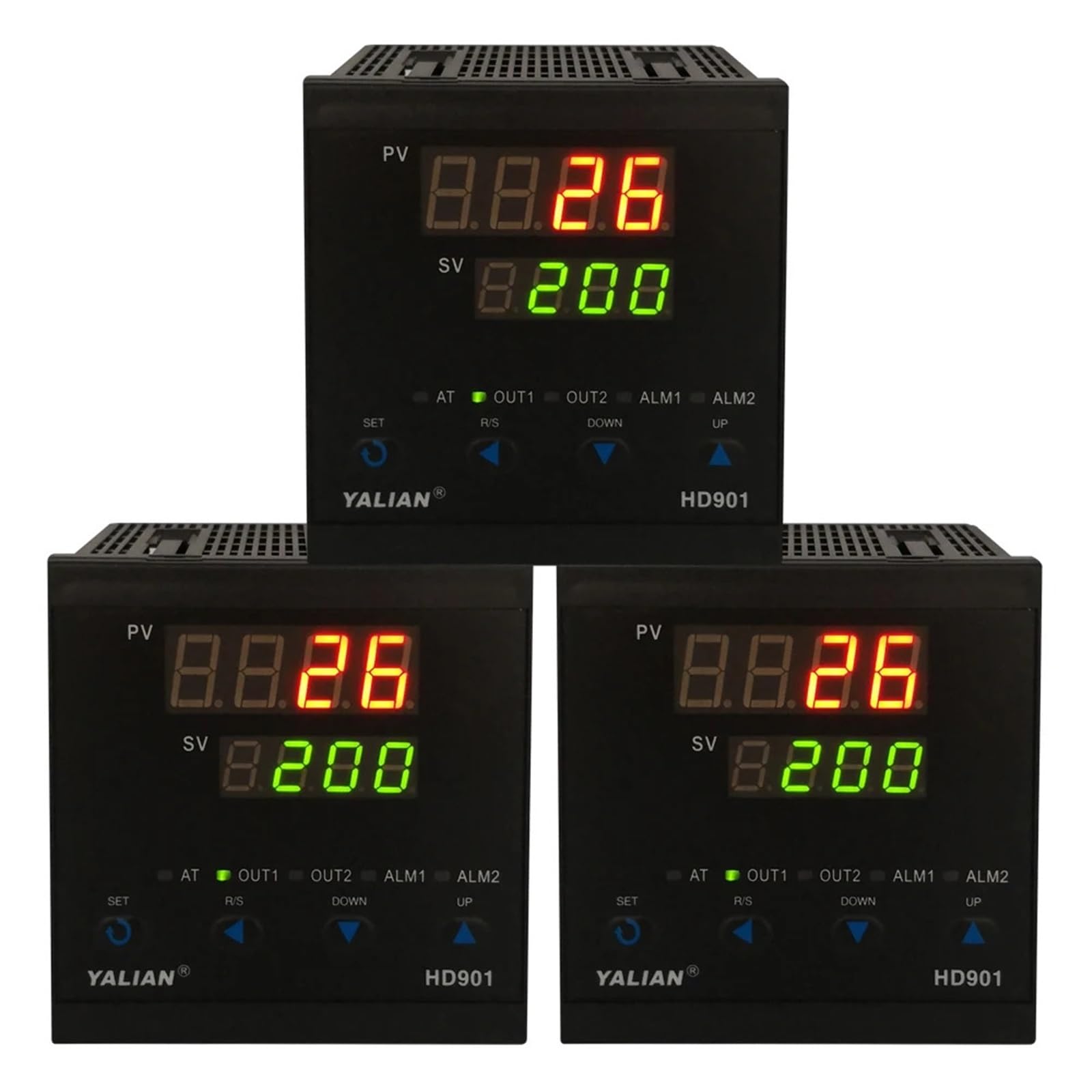 Dual Display Digital Temperature Controller Max Test Temperature 1372 °C Thermoregulator with Alarm Relay Output(HD101)
