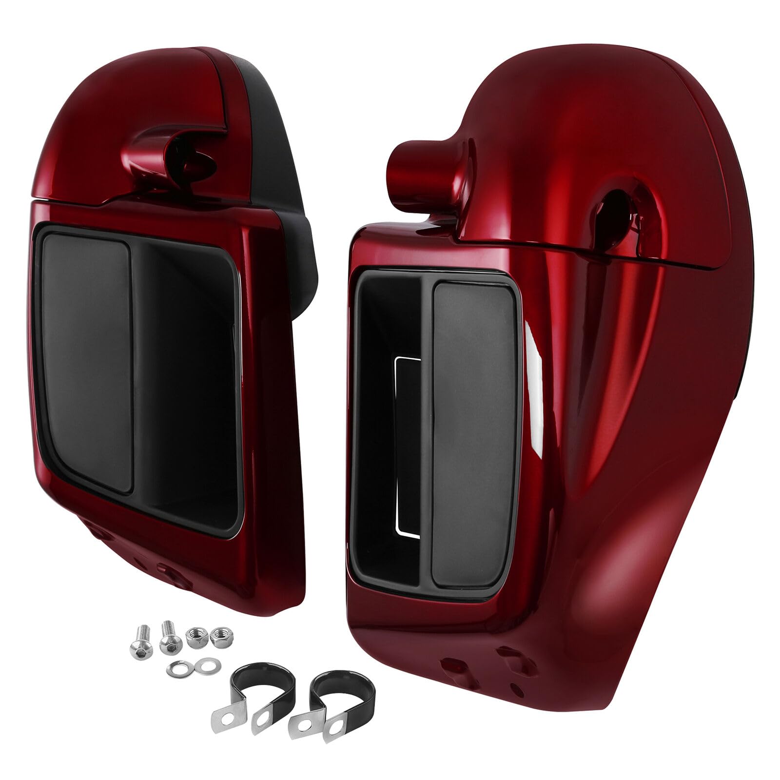 Lower Vented Leg Fairings Fit For Harley Touring 2014-2023 Velocity Red Sunglo
