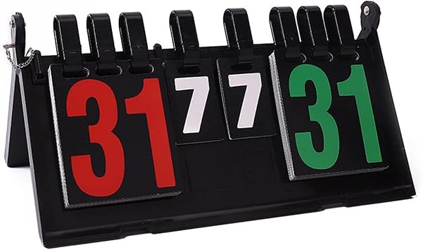 Tabletop Scoreboards Portable 4 Digital Score Board Flipper for Contest Keeper and Sports Competition Volleyball Badminton Table Tennis Football Soccer Basketball #4