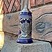 Essence of Europe Gifts 0.6 Liter | OktoberfestHaus German Adler (Eagle) Stein Mug Beer Steins For Men Cobalt Blue Ceramic Beer With Metal Emblem Bier Krug With Lid Masskrug Aleman and Jarra Stein