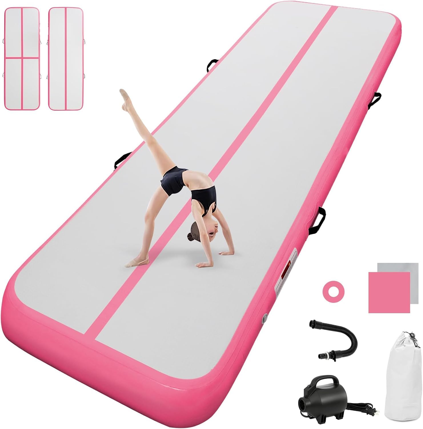 colchoneta gimnasia artistica 10cm/20cm gruesa 3/4M/5M/6M/7M/8M/9M/10M/11M/12M tumbling gimnasia colchoneta Inflable Tumbling Mat Estera de Yoga Taekwondo con Bomba eléctrica — view 25