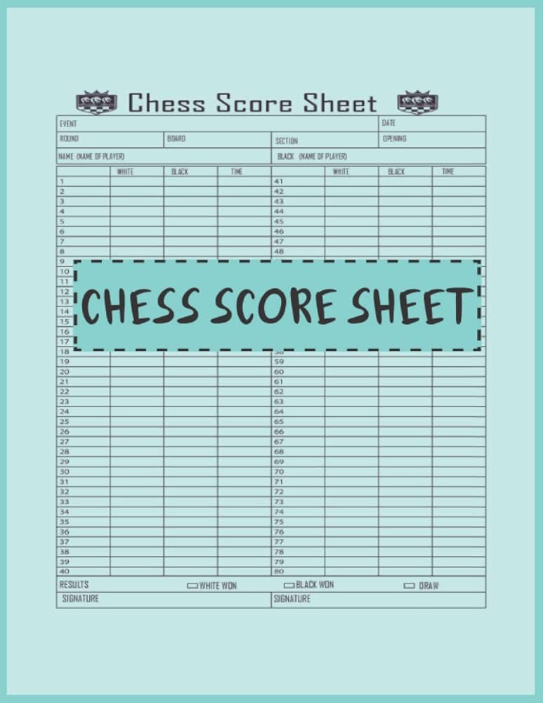 Chess Score sheet: A blue chess score score sheet for chess lovers| Chess Game Record book for beginners, professionals| A perfect gift chess scorebook for students, and teachers: design, Sam's Awesome: 9798753897220: chess-score-sheet-a-blue-chess-score-score-sheet-for-chess-lovers-chess-game-record-book-for-beginners-professionals-a-perfect-gift-chess-scorebook-for-students-and-teachers-design-sam-s-awesome-9798753897220