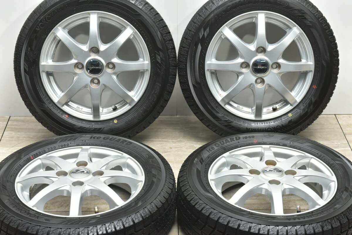 Amazon | 中古 スタッドレスタイヤホイール 4本セット 13インチ 4J +45 
