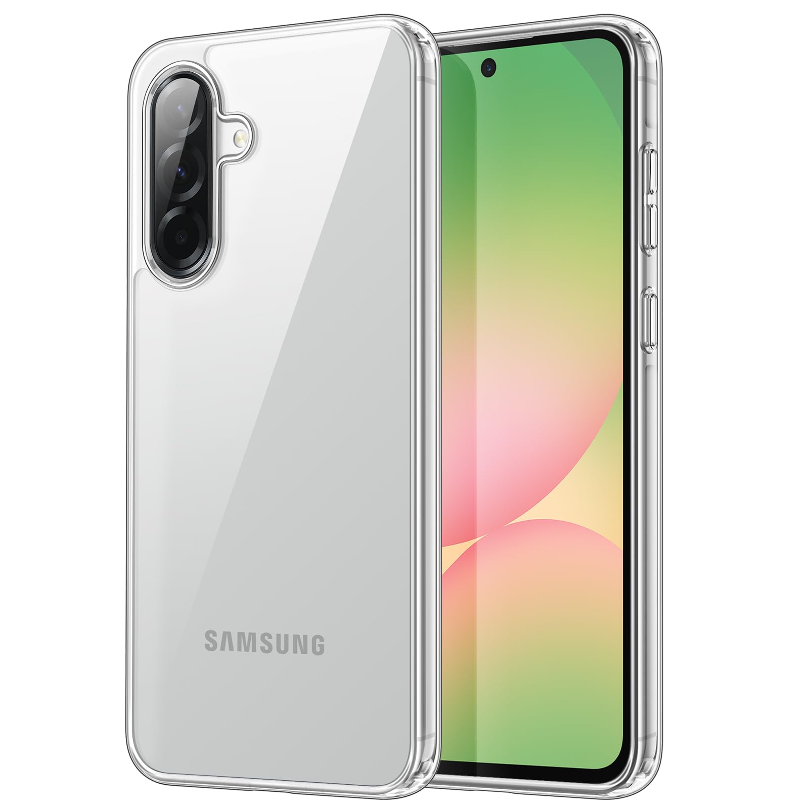 JETech Cover per Samsung Galaxy A56 5G, Anti Ingiallimento Antiurto Paraurti Protettiva Cellulare Custodia, Antigraffio Retro Rigido in PC (Trasparente)