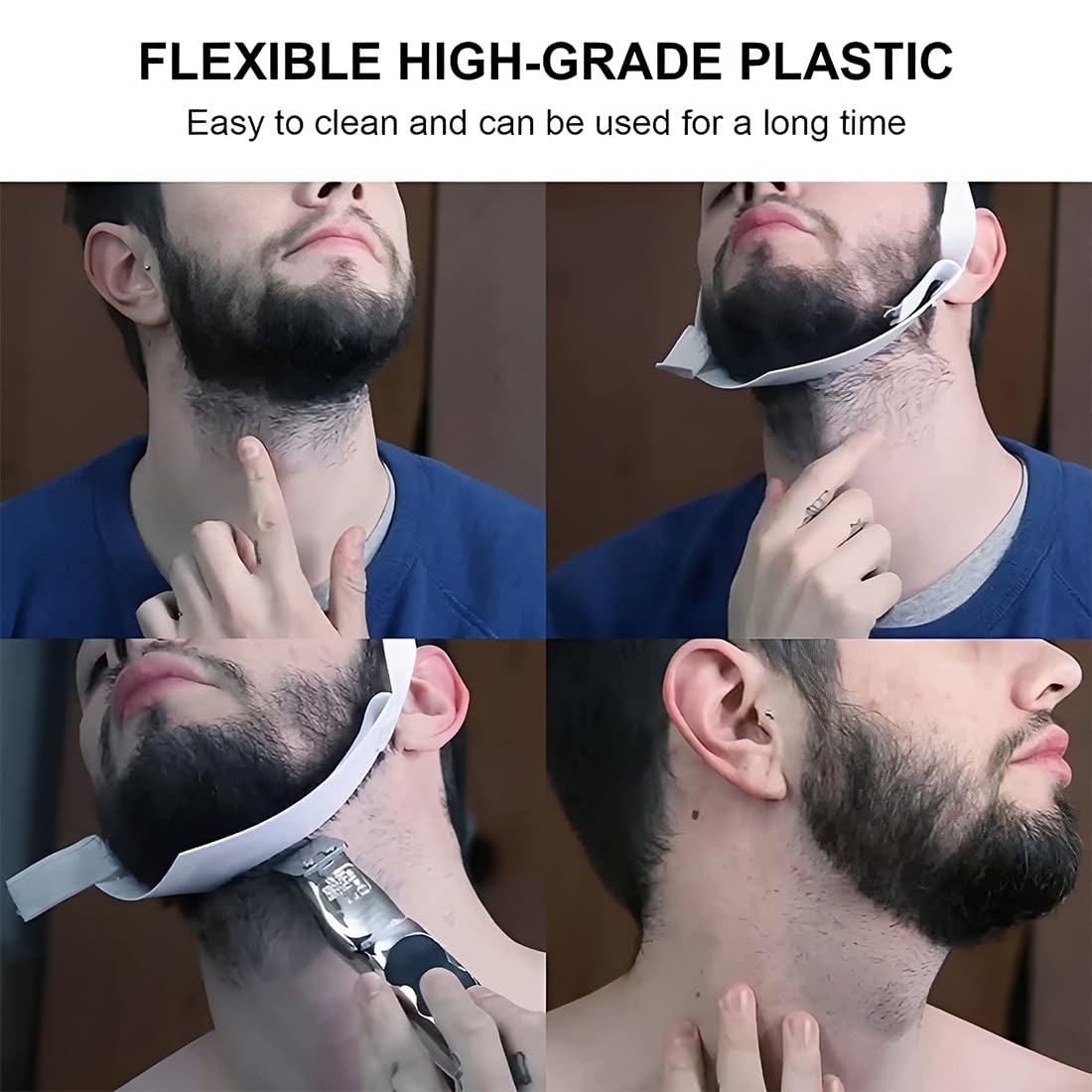 2 Pezzi Pettine Stencil Barba, Pettine Per Barba Uomo, Signori Pizzetto Collo Sagome Per Barba Styling Tool Per Rasatura Della Barba