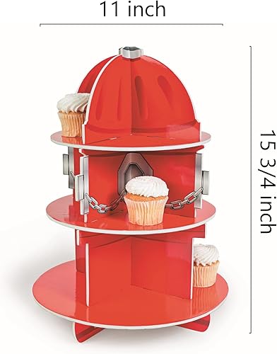 Miniatura 2 de Fun Express - Soporte para cupcakes en forma de boca de incendio, 15 1/2 x 11 pulgadas