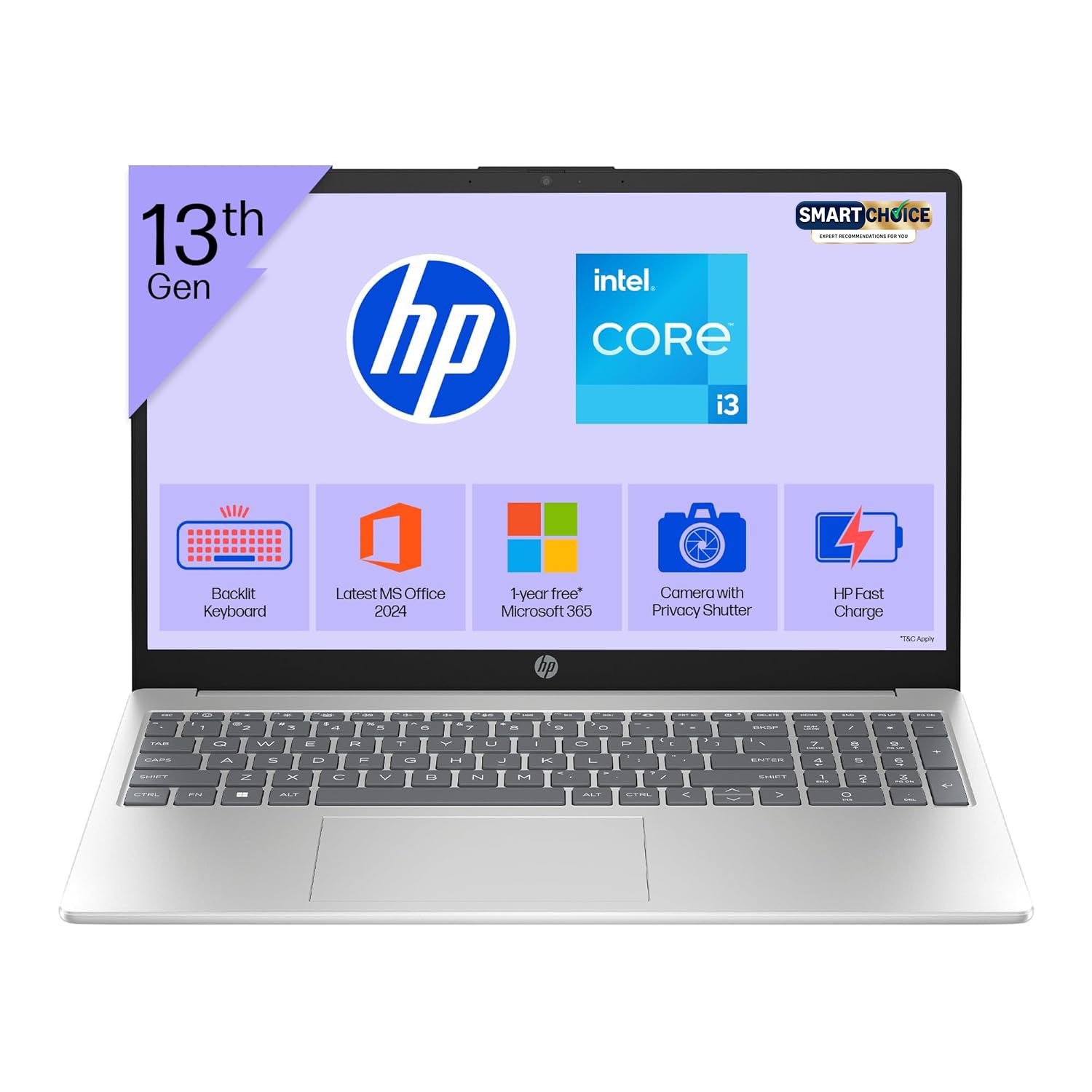 HP 15, 13th Gen Intel Core i3-1315U Laptop (8GB DDR4,512GB SSD) Anti-G
