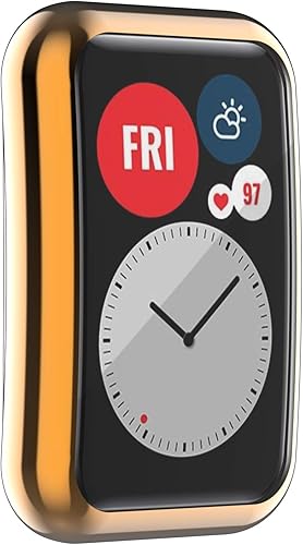 Miniatura 3 de Funda compatible con Huawei Watch Fit Bands Premium Soft TPU Slim Full Cover Full Cover Funda protectora de pantalla para Huawei Watch Fit