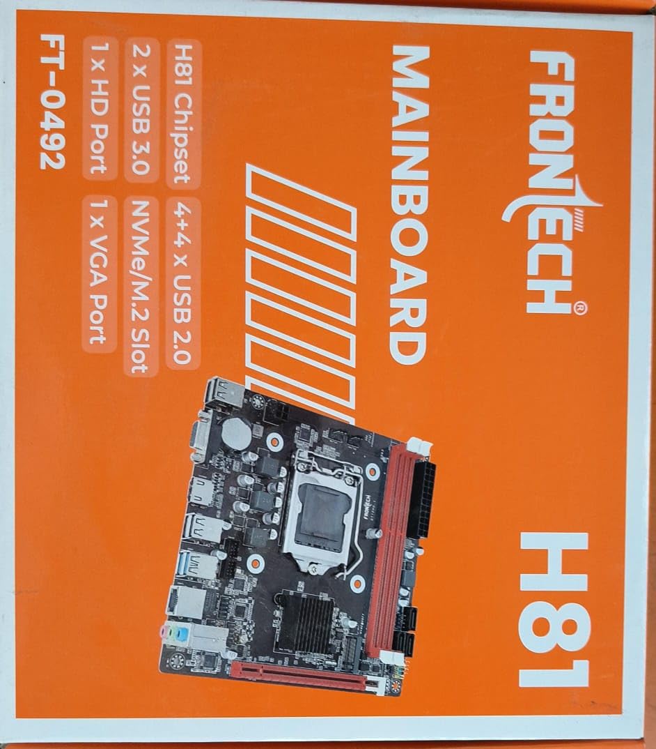 Fron-tech H81 Mainboard, LGA Socket, 2 x USB 3.0, 4+4 x USB 2.0, 1 x HD Port, 1 x VGA Port, FT-0492-image-32