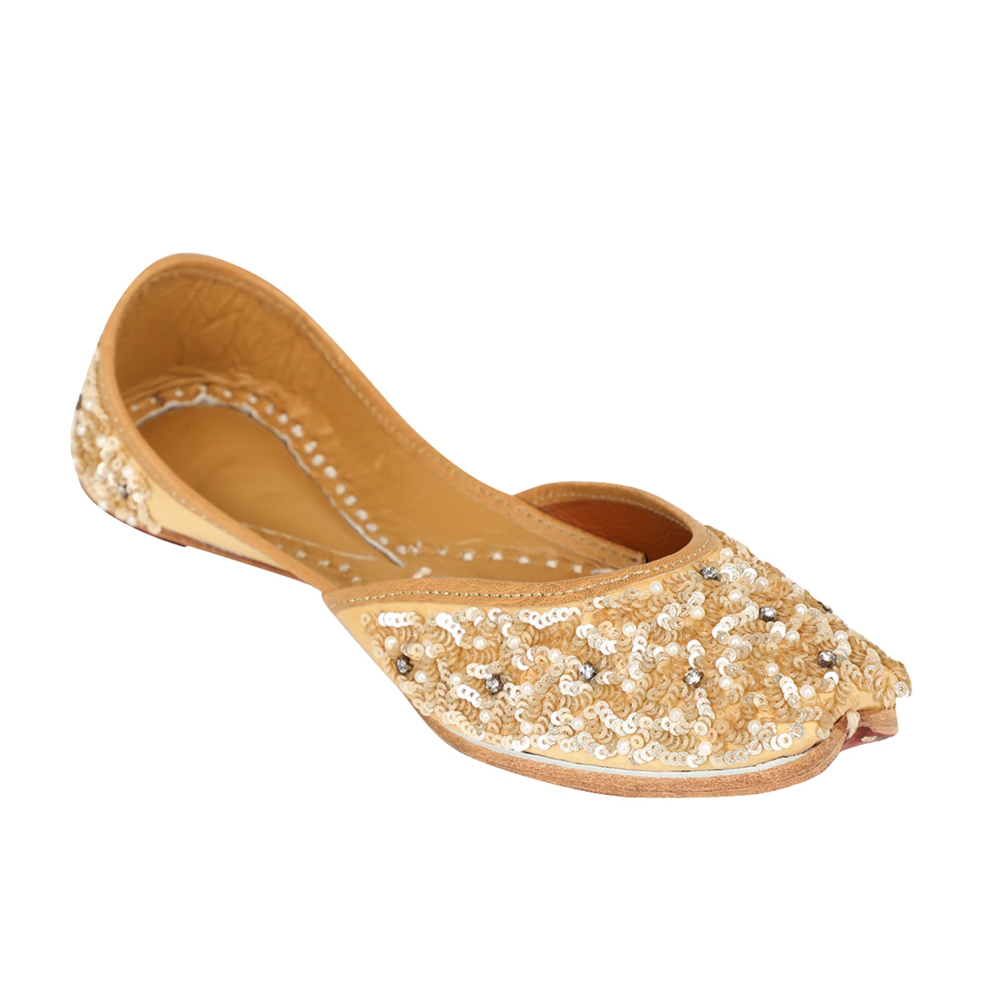 Intricate Sequin Embellished Ethnic Mojaris |-image-19