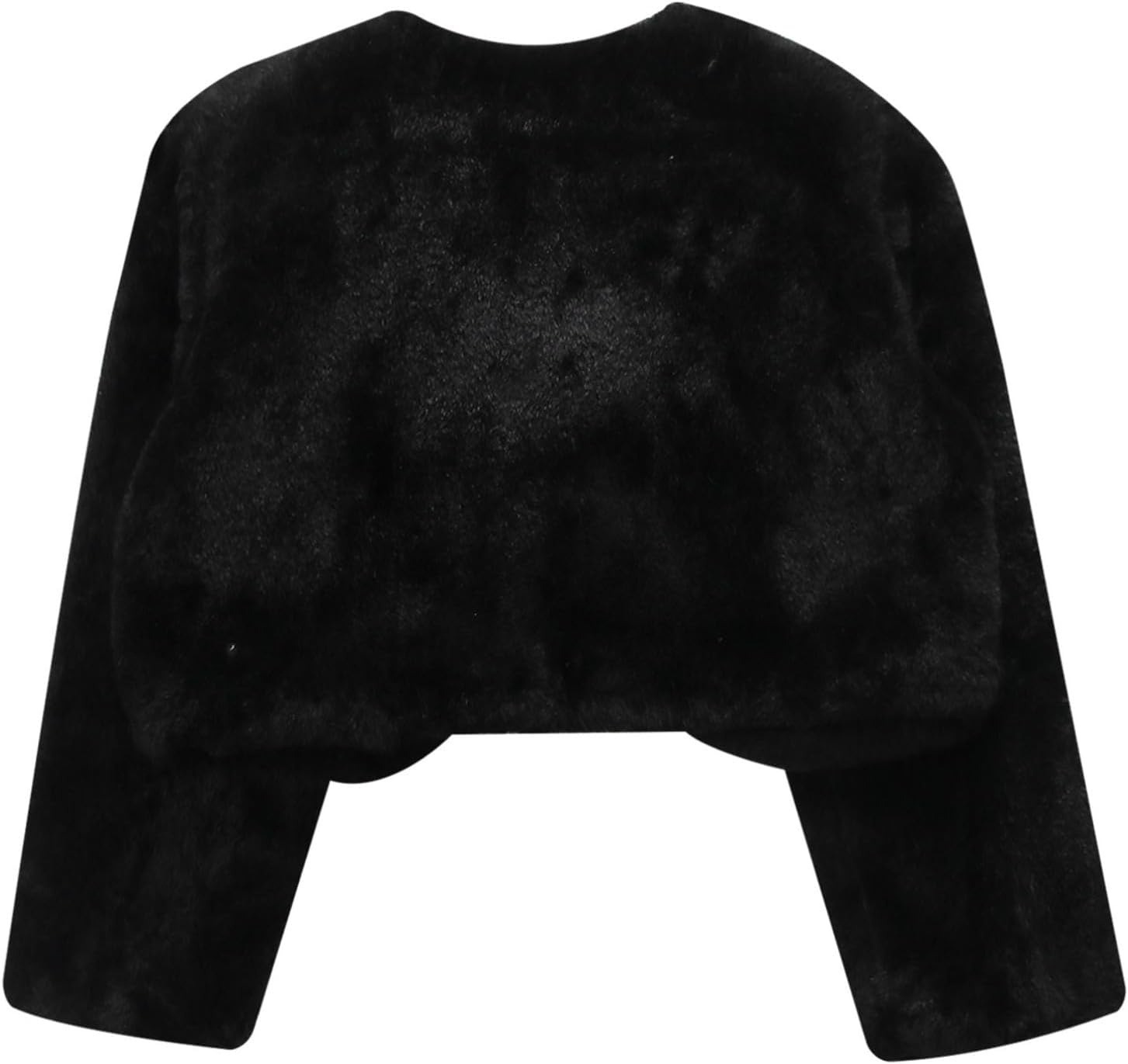 YiZYiF Bolero Shrug for Girls Faux Fur Dress Coat Open Front Crop Jacket Party Dress Cover Up Cardigan Tops